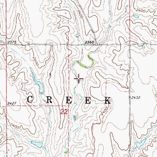 Topographic Map of Township of Turkey Creek, NE
