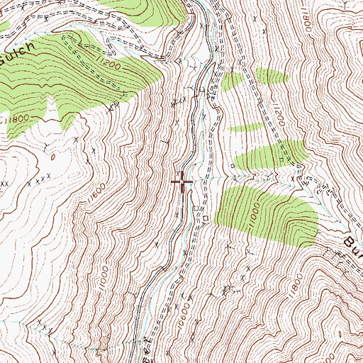 Topographic Map of Burns Gulch, CO
