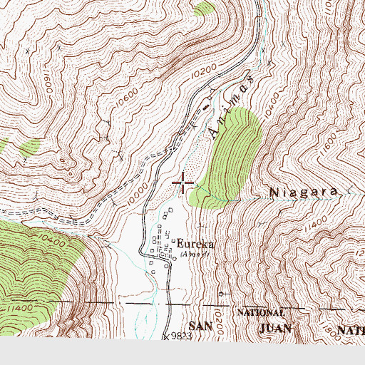 Topographic Map of Niagara Gulch, CO