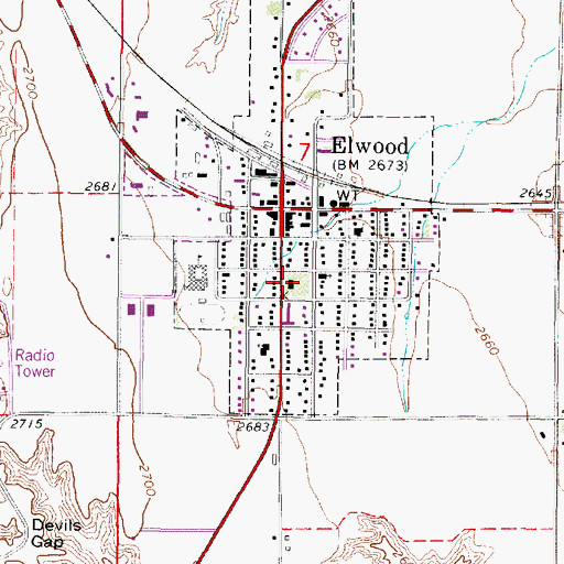 Topographic Map of Gosper County Courthouse, NE