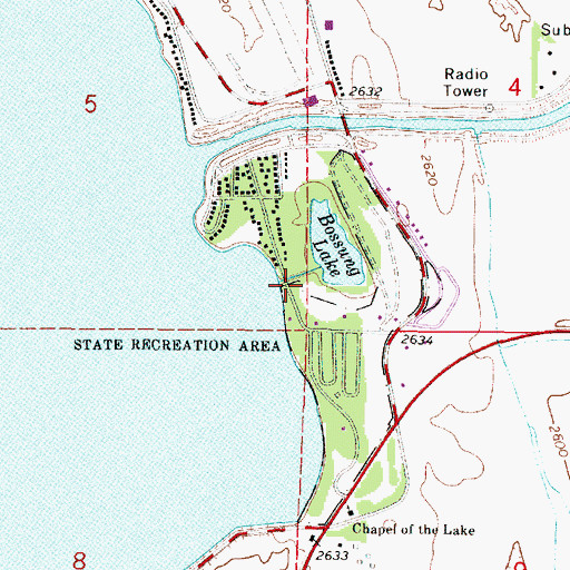 Topographic Map of Sunset Shore Resort and RV Park, NE
