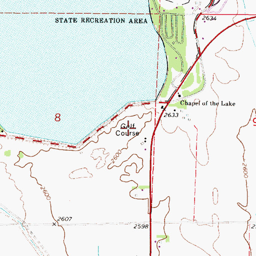 Topographic Map of Lakeside Country Club, NE