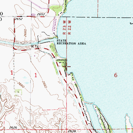 Topographic Map of Mallard Cove, NE