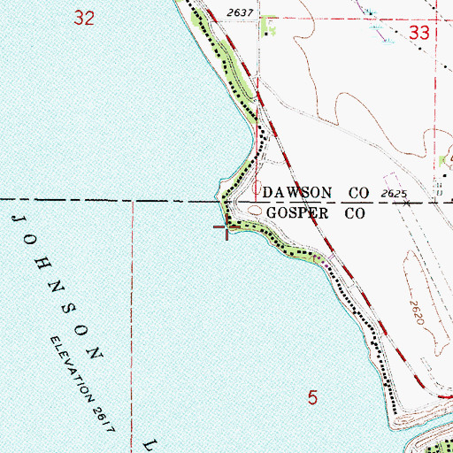 Topographic Map of Kilby Point, NE