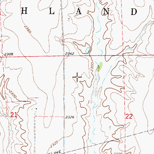 Topographic Map of Township of Highland, NE