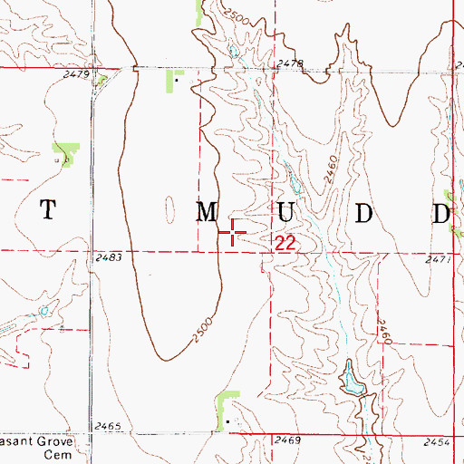 Topographic Map of Township of East Muddy, NE