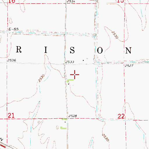 Topographic Map of Township of Harrison, NE