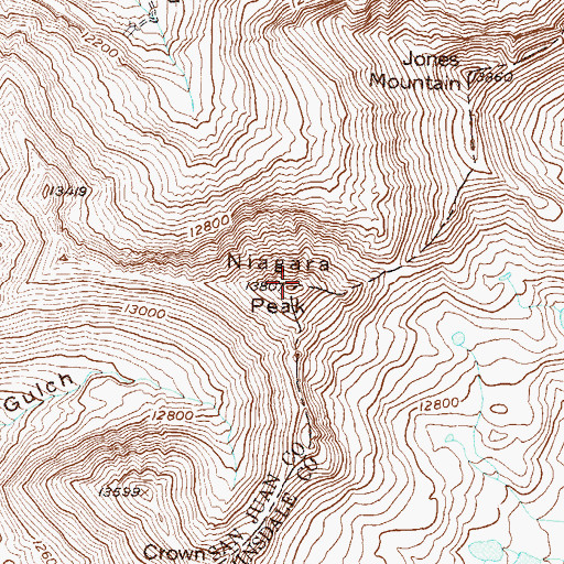 Topographic Map of Niagara Peak, CO