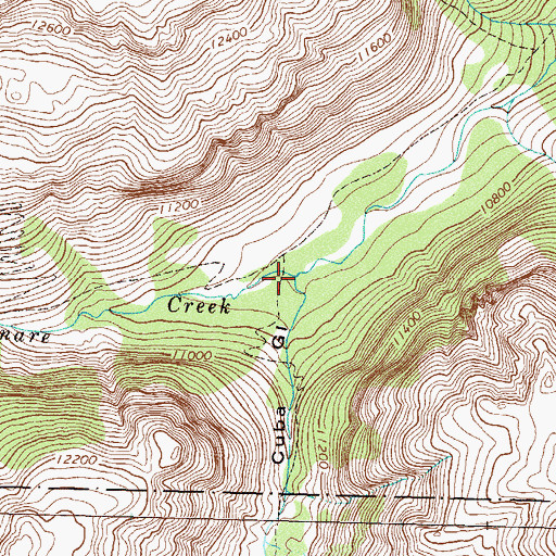 Topographic Map of Snare Creek, CO