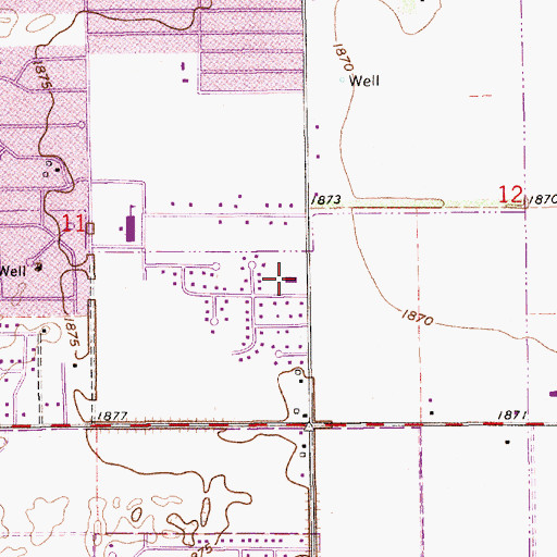 Topographic Map of Peace Lutheran Church, NE
