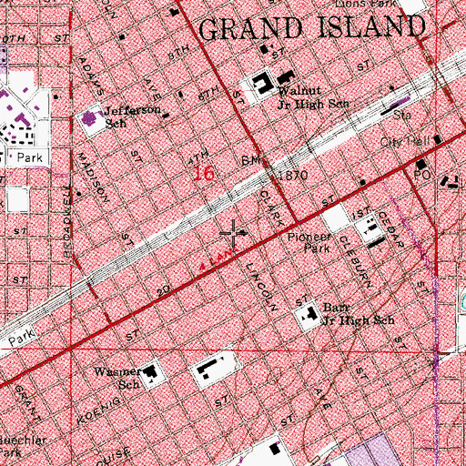 Topographic Map of First Church of Christ Scientist, NE