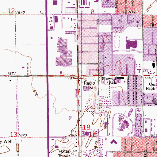 Topographic Map of Calvary Baptist Church, NE