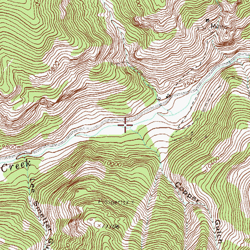 Topographic Map of Copper Gulch, CO