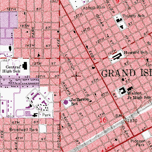 Topographic Map of Holy Trinity Greek Orthodox Church, NE