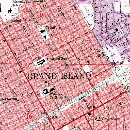 Topographic Map of Messiah Lutheran Church, NE