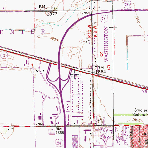 Topographic Map of Third City Christian Church, NE