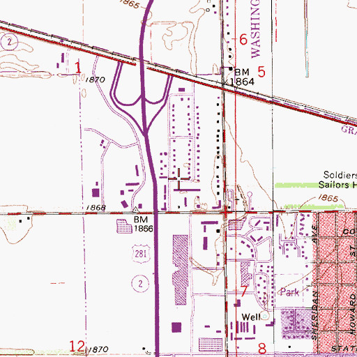 Topographic Map of Church of Christ, NE