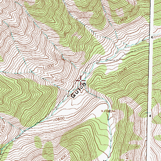 Topographic Map of Middle Fork Alpine Gulch, CO