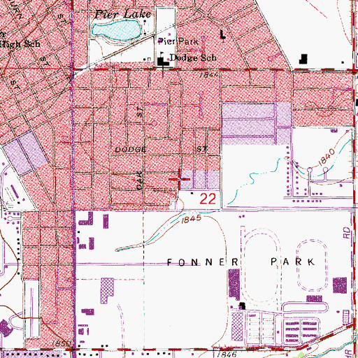 Topographic Map of Grace Baptist Church, NE