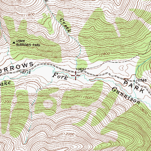 Topographic Map of Rock Creek, CO