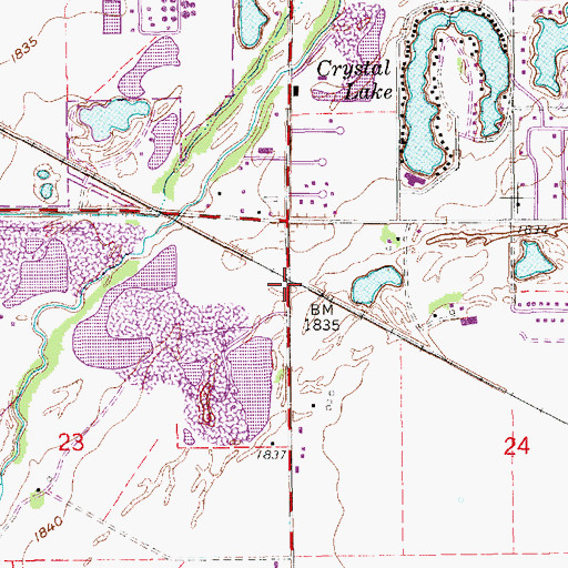 Topographic Map of Aurora Cooperative Elevator Company, NE