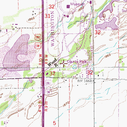 Topographic Map of George H Clayton Campground, NE