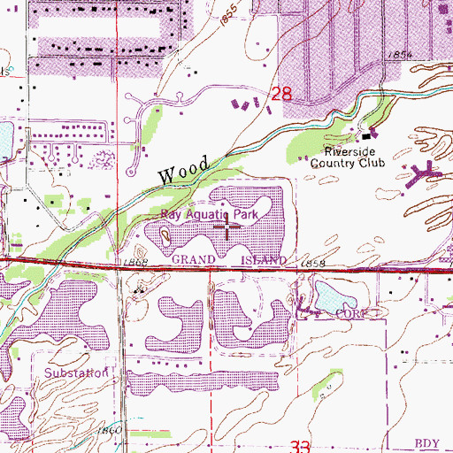 Topographic Map of L E Ray Lake, NE