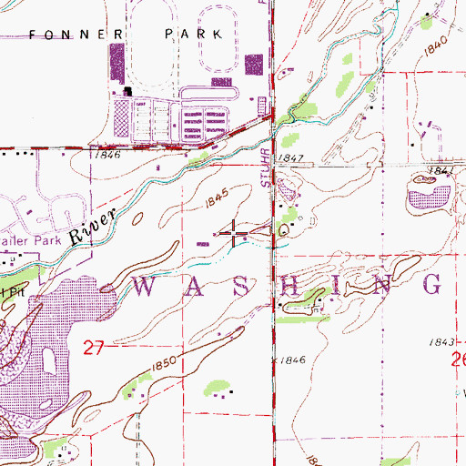 Topographic Map of Fonner View Golf Course, NE