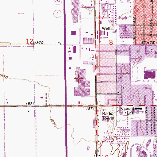 Topographic Map of Conestoga Mall, NE