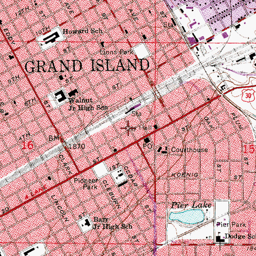 Topographic Map of Capital Heights Park, NE