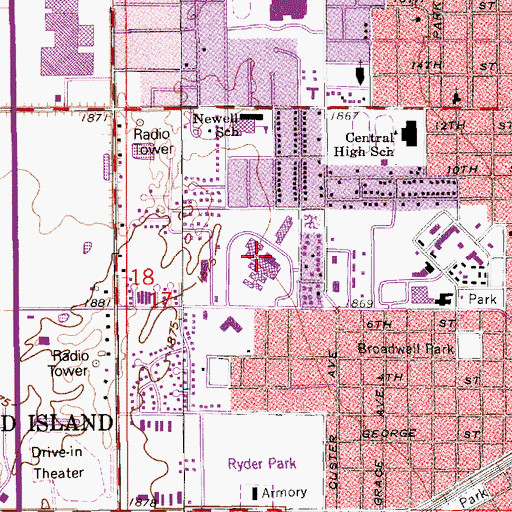Topographic Map of Clarkson Kidney Center, NE