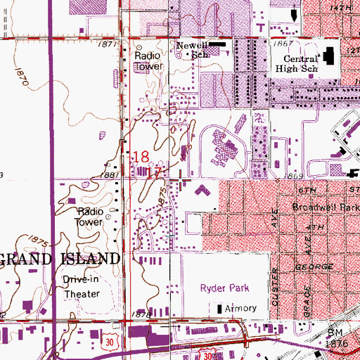 Topographic Map of Bethpage Mission of the Great Plains, NE