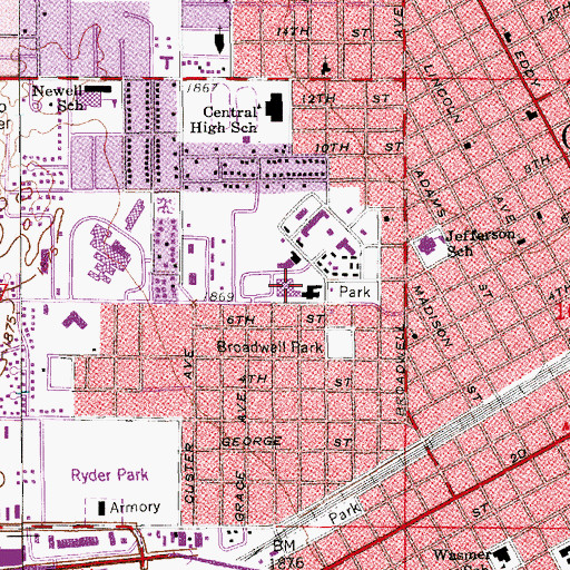 Topographic Map of Grand Island Radiology Associates PC Building, NE