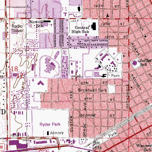 Topographic Map of Grand Island Clinic, NE