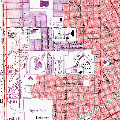 Topographic Map of Grand Island Eye Associates Center, NE