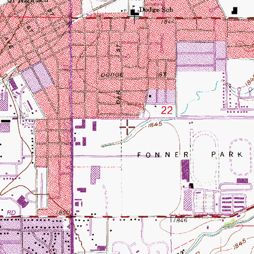 Topographic Map of Grand Island Fire Department Station 1, NE