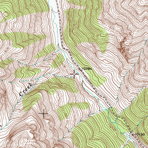 Topographic Map of Campbell Creek, CO