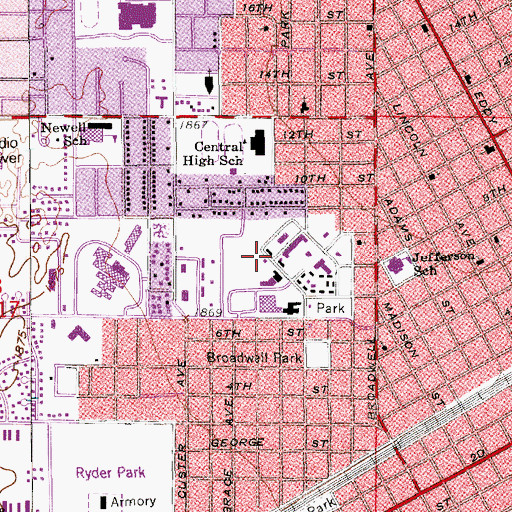 Topographic Map of Community Care of Grand Island, NE
