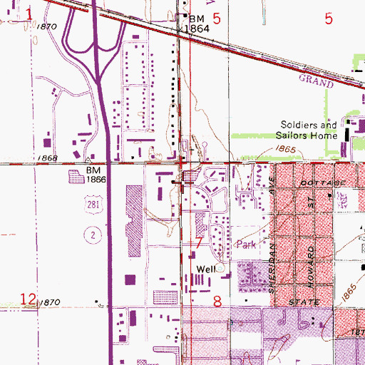 Topographic Map of Womens Health Services, NE