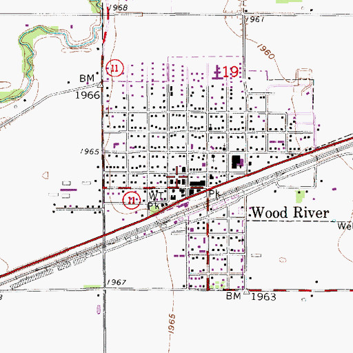 Topographic Map of Maltman Memorial Public Library, NE