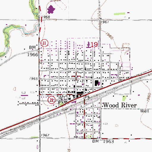 Topographic Map of First United Methodist Church, NE