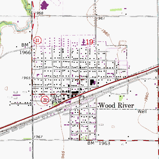 Topographic Map of Grace Lutheran Church, NE