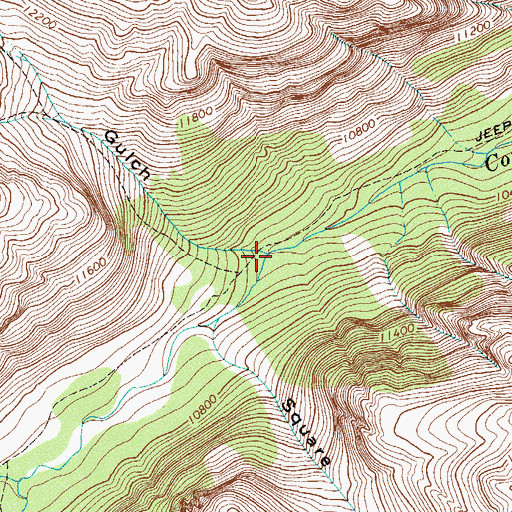 Topographic Map of Boulder Gulch, CO