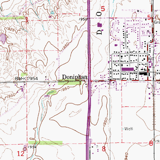 Topographic Map of Sandhill Cranes Historical Marker, NE