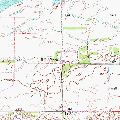 Topographic Map of Martin Brothers Memorial, NE