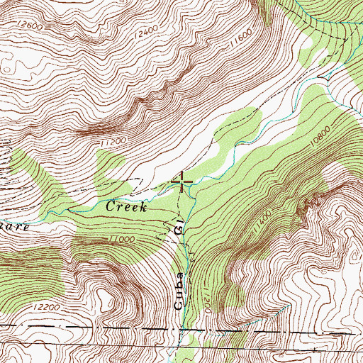 Topographic Map of Cuba Gulch, CO
