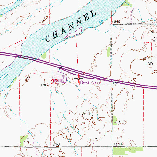 Topographic Map of Grand Island Historical Marker, NE