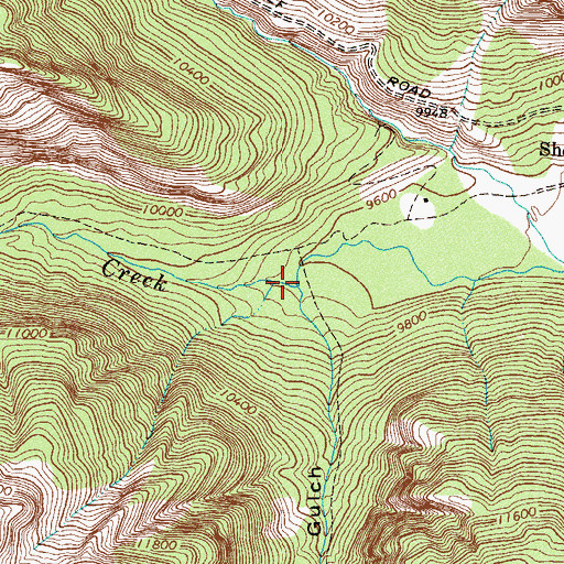 Topographic Map of Cataract Gulch, CO