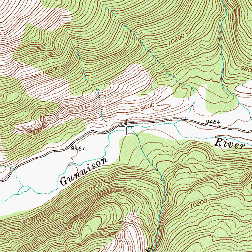 Topographic Map of Mill Gulch, CO