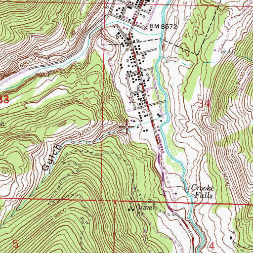 Topographic Map of Wade Gulch, CO